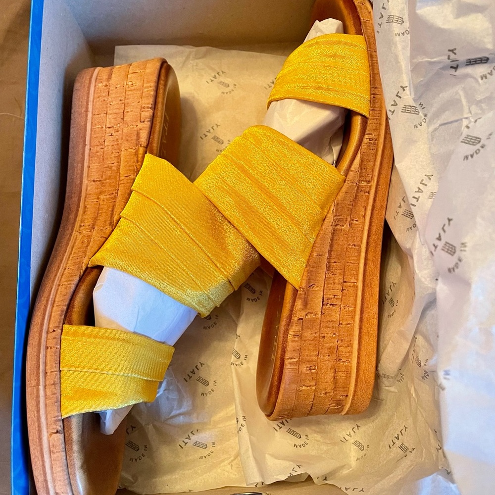 New in box wedge sandals